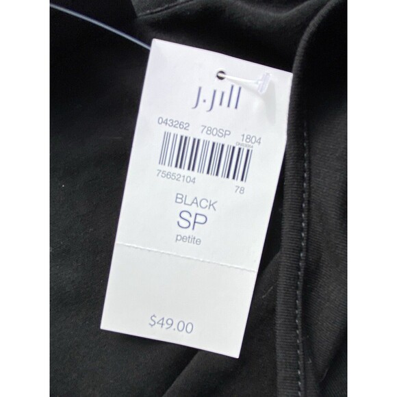 J. Jill Wearever Collection Layering Tank Top Size S Petite Black Side Vents - Picture 6 of 13